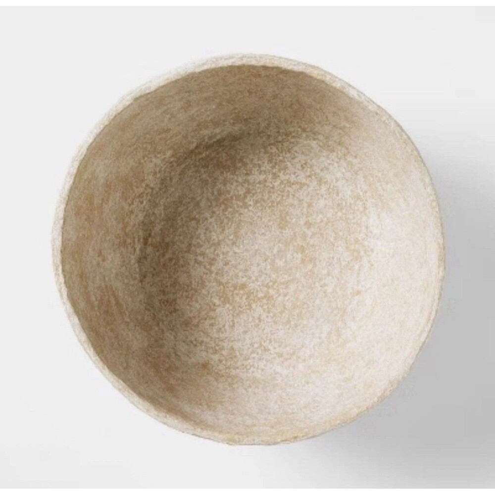 10" Pedestal Paper Mache Bowl - Threshold designed with Studio McGee NEW - Picture 4 of 4